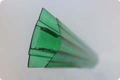 Коньковый профиль для поликарбоната 4-6, Зеленый