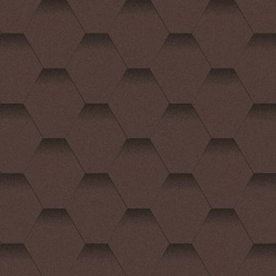 Битумная черепица Мозаика Горный каньон (коричневый + чёрная тень)